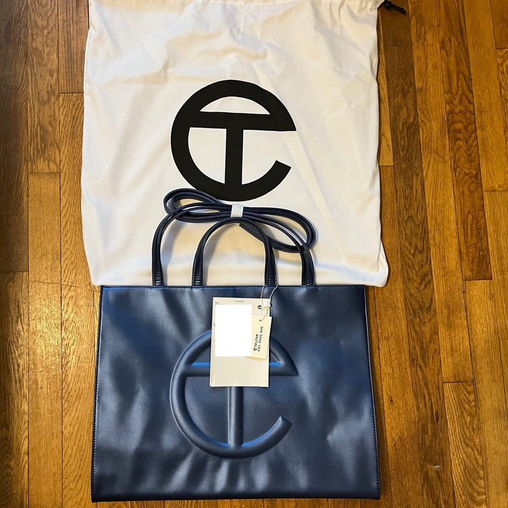 Telfar NWT Large Cobalt Shopping Bag - Picture 3 of 4